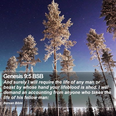 Genesis 9:5 BSB Bible Verse Image