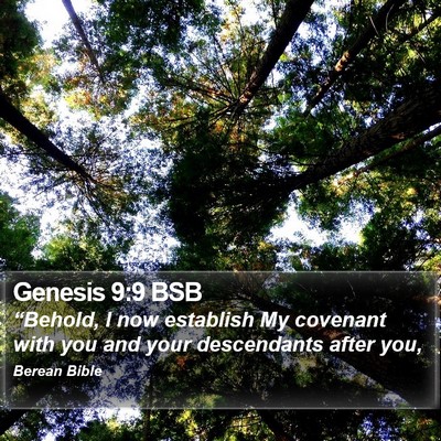 Genesis 9:9 BSB Bible Verse Image