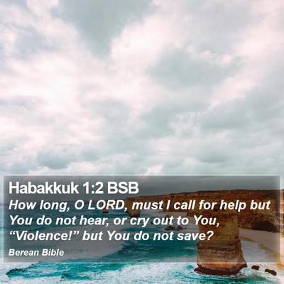 Habakkuk 1:2 BSB Bible Verse Image