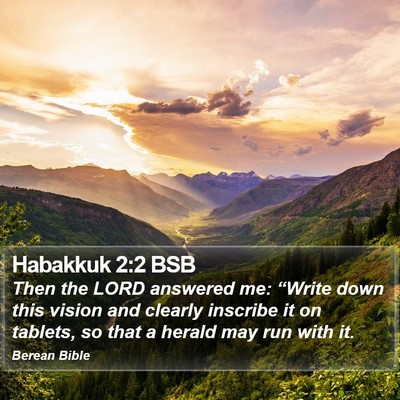 Habakkuk 2:2 BSB Bible Verse Image