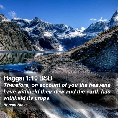 Haggai 1:10 BSB Bible Verse Image