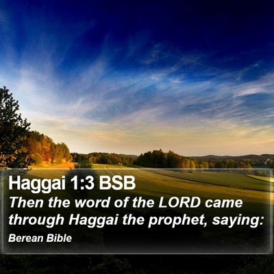 Haggai 1:3 BSB Bible Verse Image