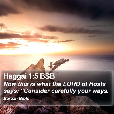 Haggai 1:5 BSB Bible Verse Image