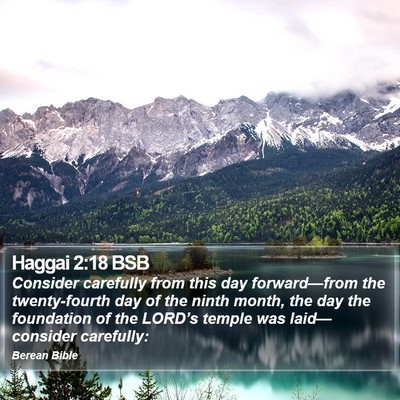 Haggai 2:18 BSB Bible Verse Image