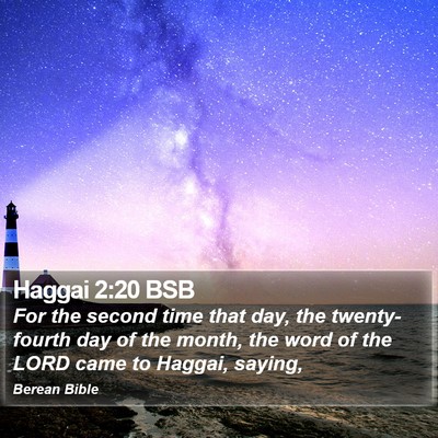 Haggai 2:20 BSB Bible Verse Image