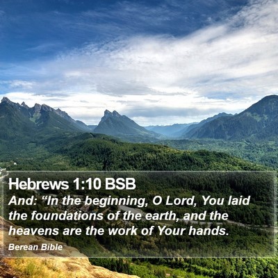 Hebrews 1:10 BSB Bible Verse Image