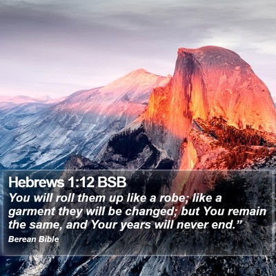 Hebrews 1:12 BSB Bible Verse Image