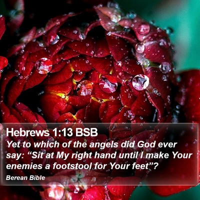 Hebrews 1:13 BSB Bible Verse Image