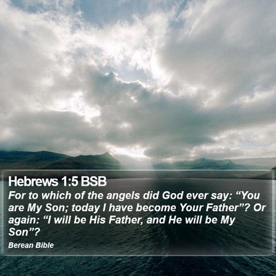 Hebrews 1:5 BSB Bible Verse Image