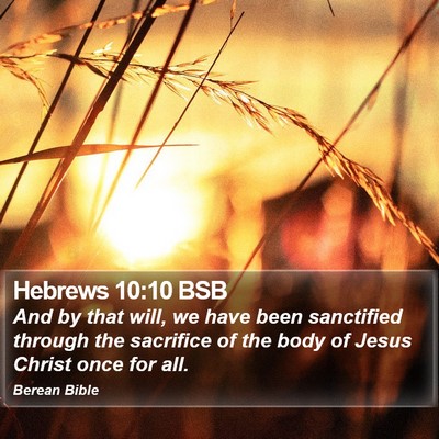 Hebrews 10:10 BSB Bible Verse Image