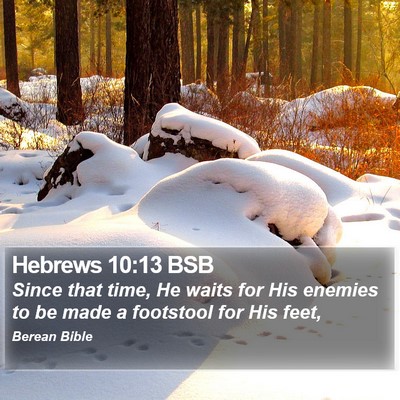 Hebrews 10:13 BSB Bible Verse Image