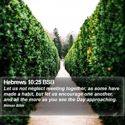 Hebrews 10:25 BSB Bible Verse Image