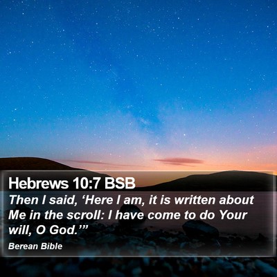 Hebrews 10:7 BSB Bible Verse Image