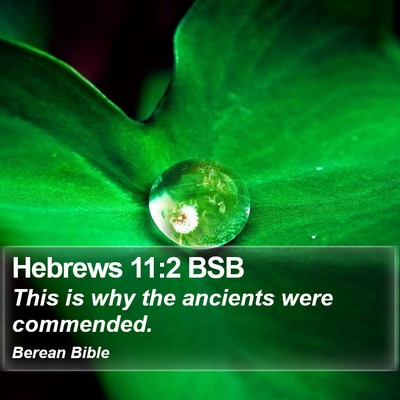 Hebrews 11:2 BSB Bible Verse Image