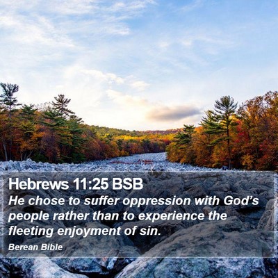 Hebrews 11:25 BSB Bible Verse Image