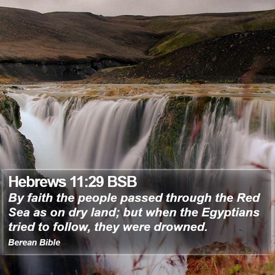 Hebrews 11:29 BSB Bible Verse Image