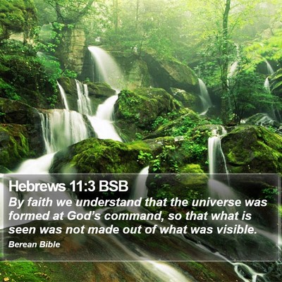 Hebrews 11:3 BSB Bible Verse Image