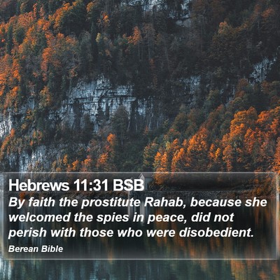 Hebrews 11:31 BSB Bible Verse Image