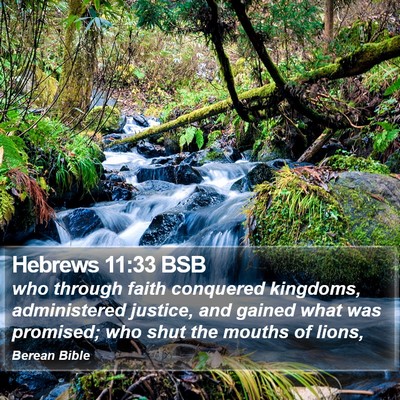 Hebrews 11:33 BSB Bible Verse Image