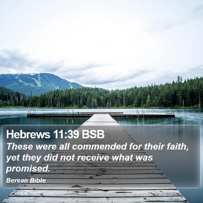 Hebrews 11:39 BSB Bible Verse Image