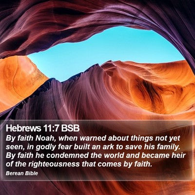 Hebrews 11:7 BSB Bible Verse Image