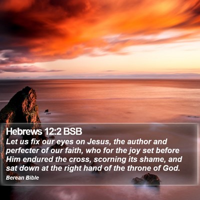 Hebrews 12:2 BSB Bible Verse Image