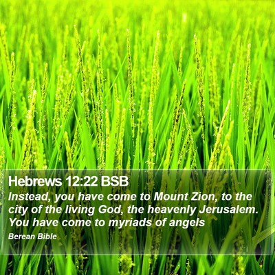 Hebrews 12:22 BSB Bible Verse Image