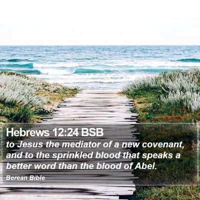 Hebrews 12:24 BSB Bible Verse Image