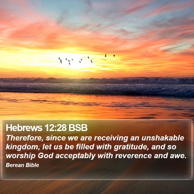 Hebrews 12:28 BSB Bible Verse Image