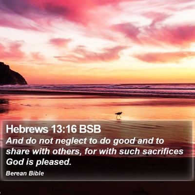 Hebrews 13:16 BSB Bible Verse Image
