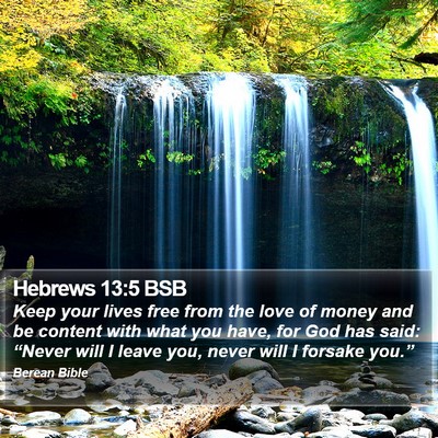 Hebrews 13:5 BSB Bible Verse Image