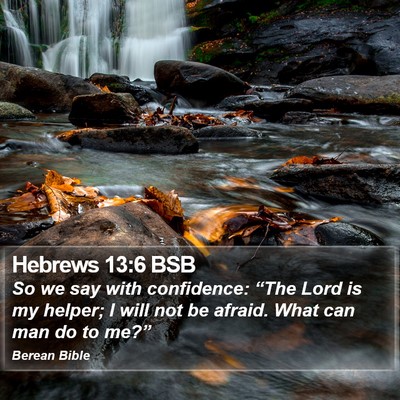 Hebrews 13:6 BSB Bible Verse Image