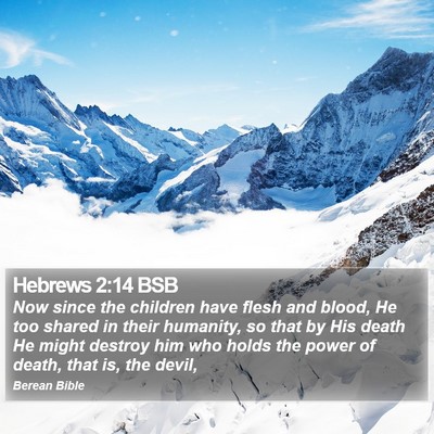 Hebrews 2:14 BSB Bible Verse Image