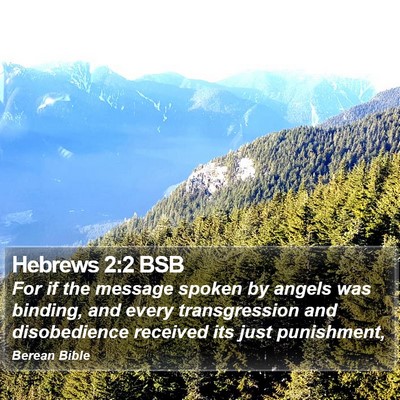Hebrews 2:2 BSB Bible Verse Image