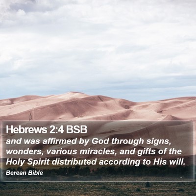 Hebrews 2:4 BSB Bible Verse Image