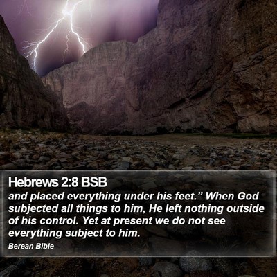 Hebrews 2:8 BSB Bible Verse Image