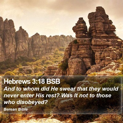 Hebrews 3:18 BSB Bible Verse Image