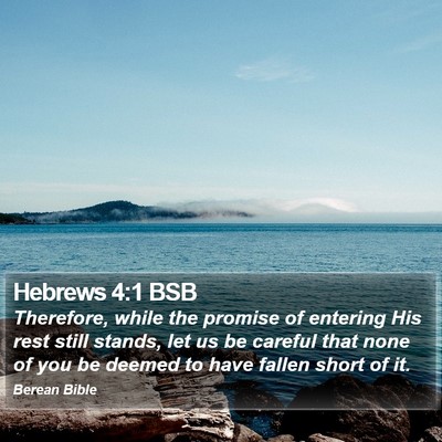 Hebrews 4:1 BSB Bible Verse Image