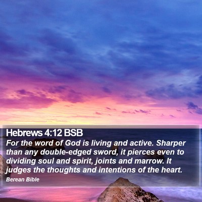Hebrews 4:12 BSB Bible Verse Image