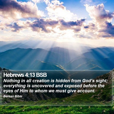 Hebrews 4:13 BSB Bible Verse Image
