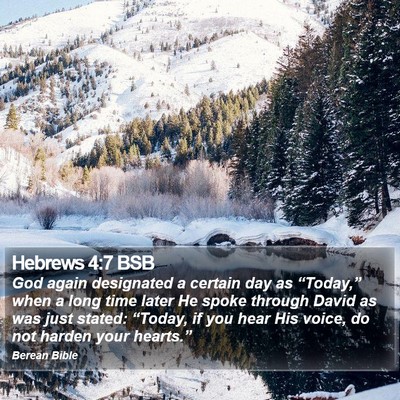 Hebrews 4:7 BSB Bible Verse Image
