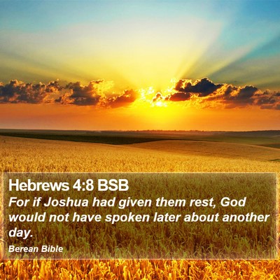 Hebrews 4:8 BSB Bible Verse Image