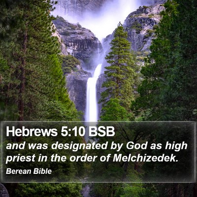Hebrews 5:10 BSB Bible Verse Image
