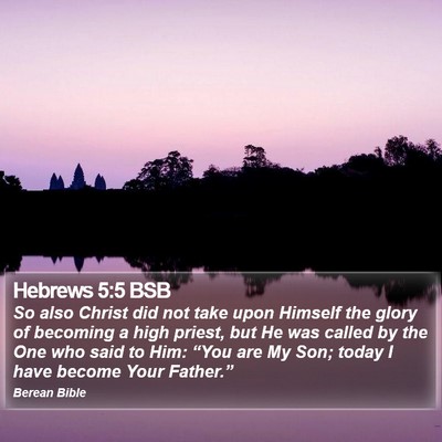 Hebrews 5:5 BSB Bible Verse Image