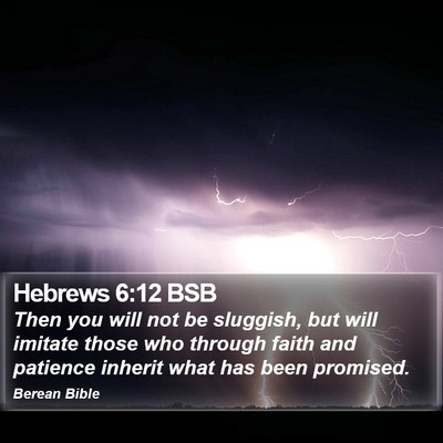 Hebrews 6:12 BSB Bible Verse Image