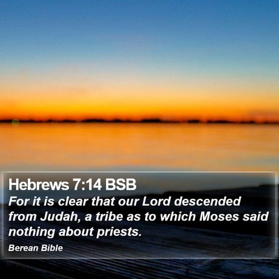 Hebrews 7:14 BSB Bible Verse Image