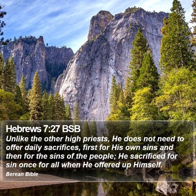 Hebrews 7:27 BSB Bible Verse Image
