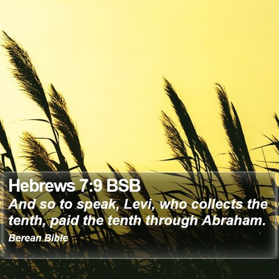 Hebrews 7:9 BSB Bible Verse Image