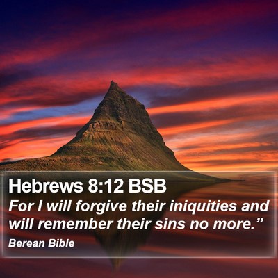 Hebrews 8:12 BSB Bible Verse Image