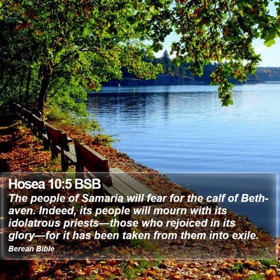 Hosea 10:5 BSB Bible Verse Image
